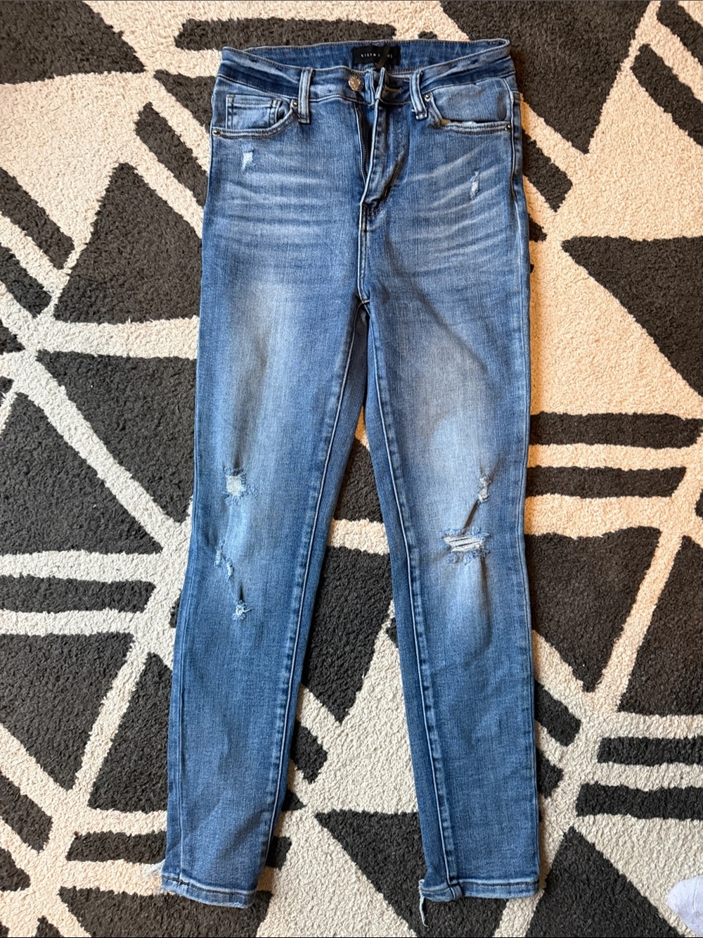 Classic Distressed Women's Blue Jeans